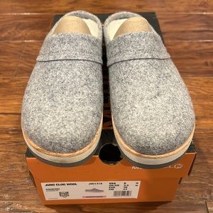 Merrell Juno clogs. Wool, warm, and comfortable.